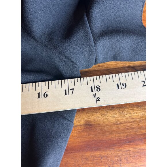 Calvin Klein Womens Black Crepe Ruffle Sleeve Sheath Dress  Size 8 - Picture 14 of 15